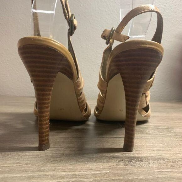 MARC FISHER‎ Nude Slingback Weathered Leather Heels - Picture 2 of 4